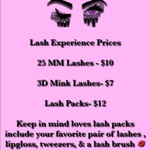 25 mm mink lashes & Lash Packs !